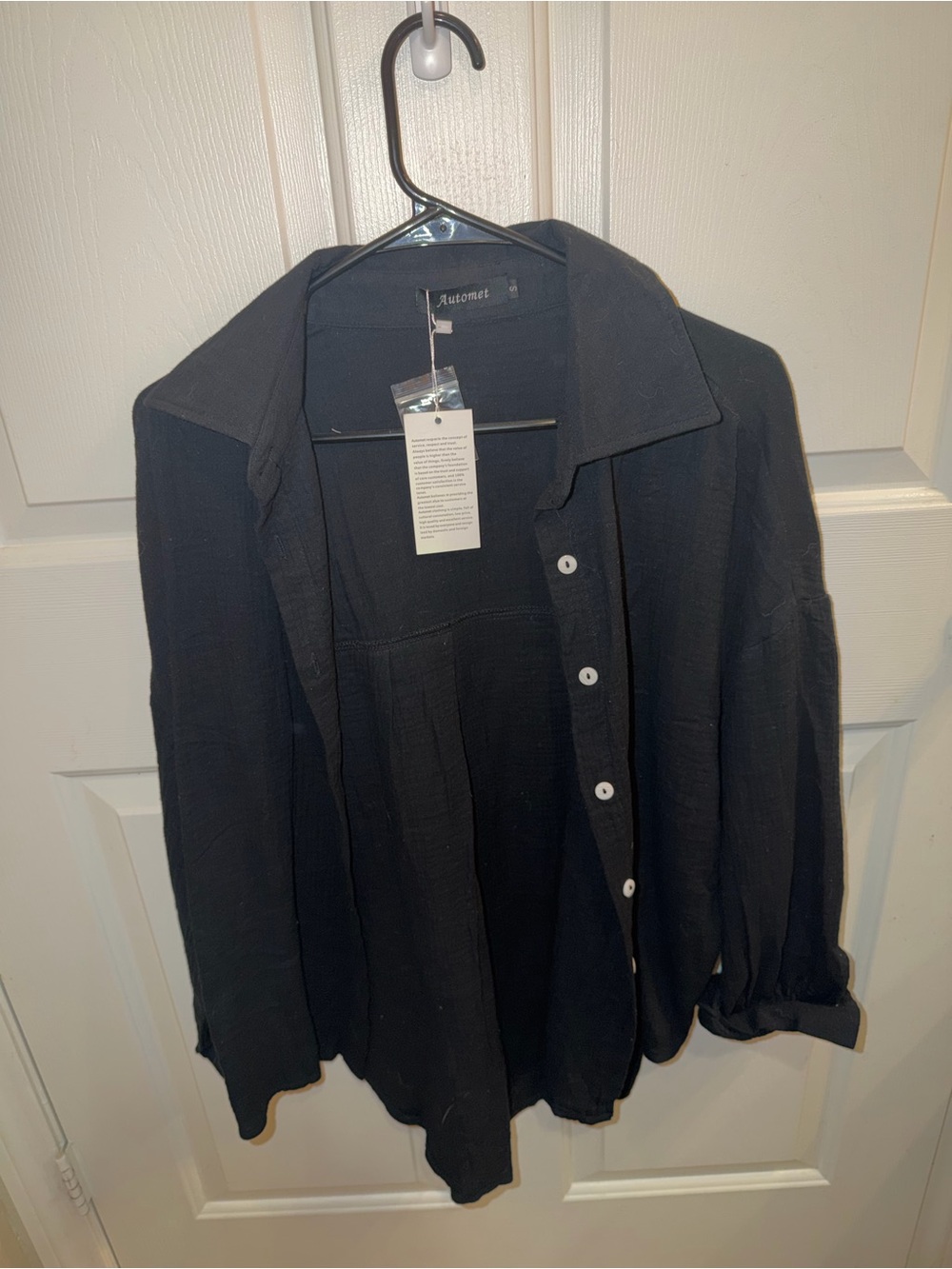 Relaxed Black Button-Down Shirt - Unnamed Brand